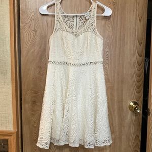 Adorable, American Rag, Size Medium, off-white, lace tank dress.